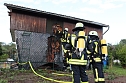 Gartenhaus brannte (Foto: Feuerwehr Heiligenstadt)
