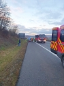 Auto auf der A38 brannte (Foto: Feuerwehr Breitenworbis/SD)
