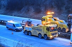 In Mittelleitplanke gekracht (Foto: S. Dietzel)