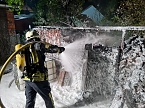 Brandausbreitung rechtzeitig verhindert (Foto: Feuerwehr Heiligenstadt)
