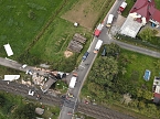 Unfall am Bahn&uuml;bergang: stundenlange Sperrung der Strecke (Foto: Feuerwehr Breitenworbis/Silvio Dietzel)