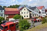 Feuer in Freienhagen (Foto: Feuerwehr Heiligenstadt/Feuerwehr Uder)