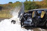 Autobrand auf Autobahn (Foto: S.Dietzel)
