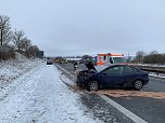 Unfall auf der A38 (Foto: Silvio Dietzel)