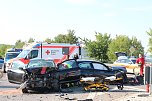 Frontalzusammensto&szlig; zweier Pkw (Foto: Feuerwehr Heiligenstadt)