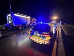 Unfall letzte Nacht auf der A 38 (Foto: S.Dietzel) Unfall letzte Nacht auf der A 38 (Foto: S.Dietzel)