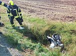 Bikerin bei Sturz schwer verletzt (Foto: S. Dietzel) Bikerin bei Sturz schwer verletzt (Foto: S. Dietzel)