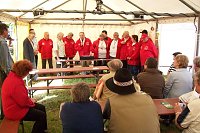 Bild: Begr&uuml;&szlig;ungsansprachen des Vorsitzenden des Kyffh&auml;user-Funkclubs Bad Frankenhausen e. V., J&uuml;rgen Lottm
