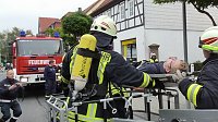 Feuerwehrübung bei der Sparkasse Bild: Feuerwehrübung bei der Sparkasse