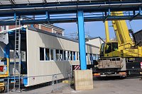 Bild: Neue Seilfahrtsbr&uuml;cke wird montiert