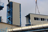Bild: Neue Seilfahrtsbr&uuml;cke wird montiert