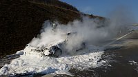Bild: Vollsperrung auf der A38 wegen eines Fahrzeugbrandes