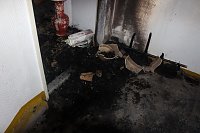 Bild: Brand im Treppenhaus