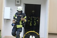 Bild: Brand im Treppenhaus