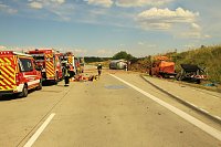 Ein Toter bei Unfall auf der A 38 Bild: Ein Toter bei Unfall auf der A 38