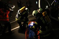 Großübung im Höllbergtunnel Bild: Großübung im Höllbergtunnel