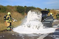 Bild: Autobrand auf Autobahn