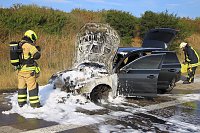 Bild: Autobrand auf Autobahn