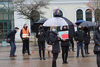 Proteste der Frisörinnung vor dem Nordhäuser Bahnhof Bild: Proteste der Frisörinnung vor dem Nordhäuser Bahnhof