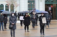 Proteste der Frisörinnung vor dem Nordhäuser Bahnhof Bild: Proteste der Frisörinnung vor dem Nordhäuser Bahnhof