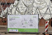 Bild: Aufbau des Umweltpavillions 