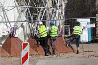Bild: Aufbau des Umweltpavillions 