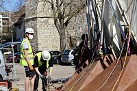Bild: Aufbau des Umweltpavillions 