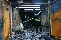Bild: Ausgebrannte Garage in Heiligenstadt