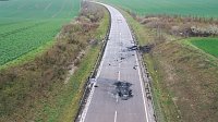 Bild: Unfallstelle in Luftaufnahmen