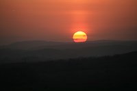 Bild: Sonnenuntergang - fotografiert vom Hainer Berg