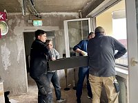 Der "Blumenblock" in Leinefelde nimmt Gestalt an Bild: Der "Blumenblock" in Leinefelde nimmt Gestalt an