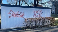 Bild: Graffiti-Schmiererei in Worbis