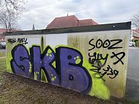 Bild: Graffiti-Schmiererei in Worbis