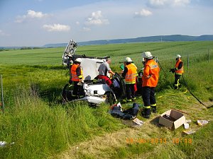 Unfall auf der Autobahn A 38