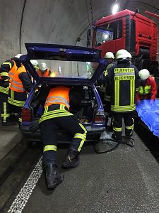 Großübung im Höllbergtunnel