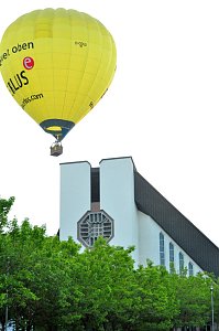 Ballon-Landung in Leinefelde
