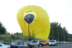 Ballon-Landung in Leinefelde