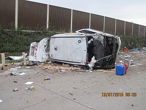 Unfall auf der auf der Autobahn