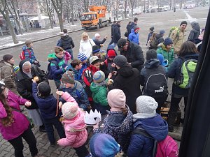 Eichsfelder Sternsinger zum Empfang in der Staatskanzlei