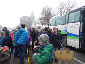 Eichsfelder Sternsinger zum Empfang in der Staatskanzlei