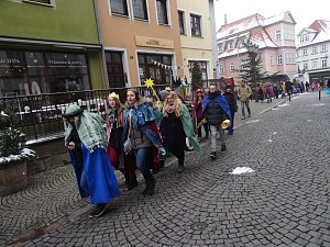 Eichsfelder Sternsinger zum Empfang in der Staatskanzlei