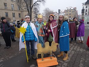 Eichsfelder Sternsinger zum Empfang in der Staatskanzlei