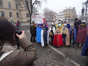 Eichsfelder Sternsinger zum Empfang in der Staatskanzlei
