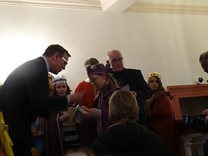Eichsfelder Sternsinger zum Empfang in der Staatskanzlei