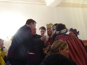 Eichsfelder Sternsinger zum Empfang in der Staatskanzlei