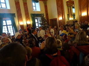 Eichsfelder Sternsinger zum Empfang in der Staatskanzlei