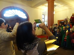 Eichsfelder Sternsinger zum Empfang in der Staatskanzlei