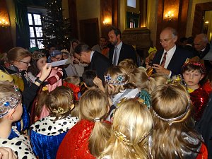 Eichsfelder Sternsinger zum Empfang in der Staatskanzlei