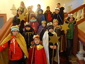 Eichsfelder Sternsinger zum Empfang in der Staatskanzlei
