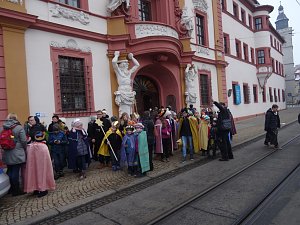 Eichsfelder Sternsinger zum Empfang in der Staatskanzlei